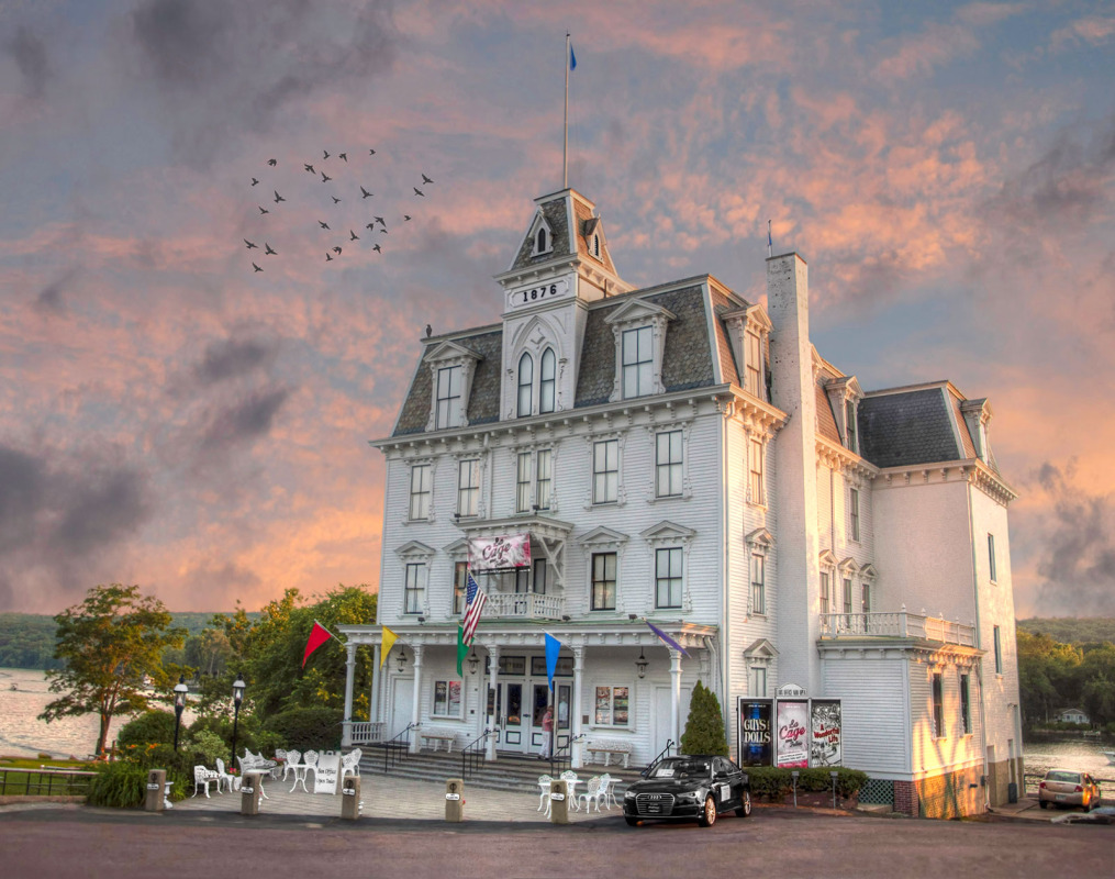 The Goodspeed under beautiful evening sky photo by Anne Carpenter